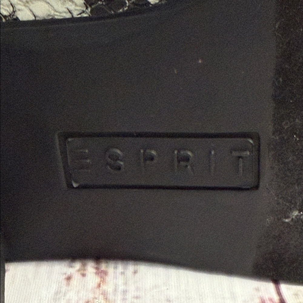 Esprit Leather Snakeskin Pattern Ankle Boots 11 - Picture 10 of 14
